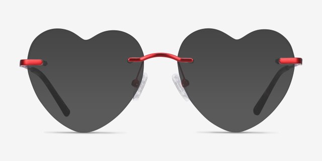 Amore Burgundy MetalEyeglass Frames from EyeBuyDirect, with Tinted Lenses