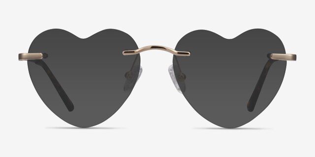 Amore Gold MetalEyeglass Frames from EyeBuyDirect, with Tinted Lenses