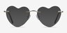 Amore Argenté MétalMontures de lunettes de vue d'EyeBuyDirect, Avec des Verres Teintés