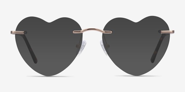 Bae Gold MetalEyeglass Frames from EyeBuyDirect, with Tinted Lenses