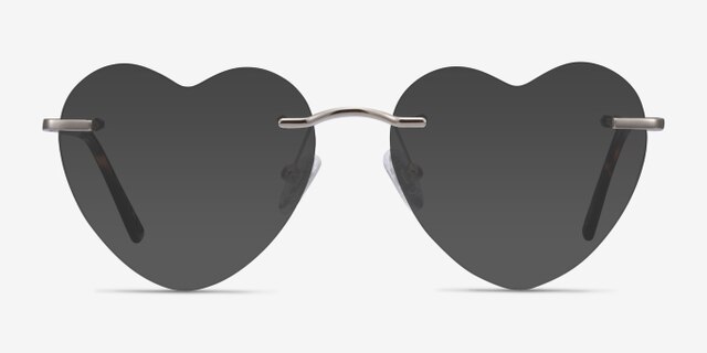 Bae Silver MetalEyeglass Frames from EyeBuyDirect, with Tinted Lenses