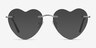 Bae Silver MetalEyeglass Frames from EyeBuyDirect, with Tinted Lenses