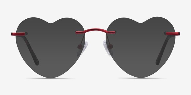 Bae Burgundy MetalEyeglass Frames from EyeBuyDirect, with Tinted Lenses