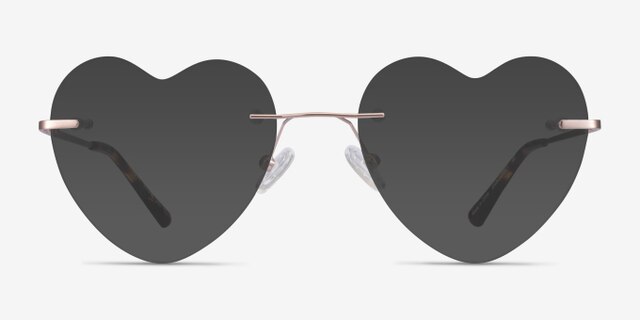 Love Rose Gold MetalEyeglass Frames from EyeBuyDirect, with Tinted Lenses
