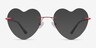 Love Burgundy MétalMontures de lunettes de vue d'EyeBuyDirect, Avec des Verres Teintés