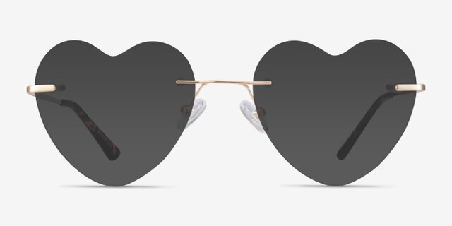 Love Light Gold MetalEyeglass Frames from EyeBuyDirect, with Tinted Lenses