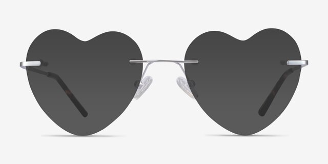 Love Silver MetalEyeglass Frames from EyeBuyDirect, with Tinted Lenses