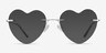 Love Silver MetalEyeglass Frames from EyeBuyDirect, with Tinted Lenses