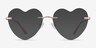 Spark Glitter Rose Gold MetalEyeglass Frames from EyeBuyDirect, with Tinted Lenses