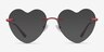 Spark Glitter Red MetalEyeglass Frames from EyeBuyDirect, with Tinted Lenses