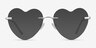Spark Glitter Silver MetalEyeglass Frames from EyeBuyDirect, with Tinted Lenses