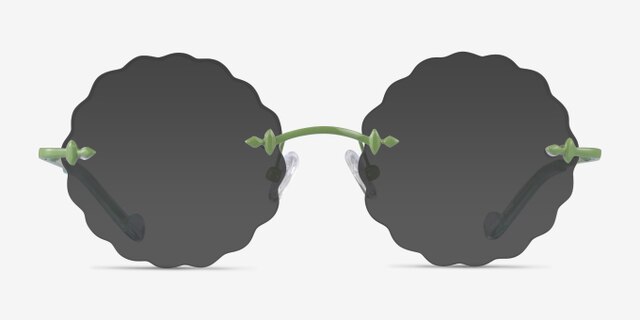 Fiesta Green MetalEyeglass Frames from EyeBuyDirect, with Tinted Lenses