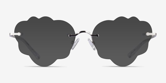 Nuvem Silver MetalEyeglass Frames from EyeBuyDirect, with Tinted Lenses