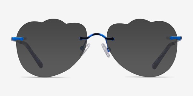 Outlook Blue MetalEyeglass Frames from EyeBuyDirect, with Tinted Lenses
