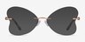 Wish Matt Rose Gold MetalEyeglass Frames from EyeBuyDirect, with Tinted Lenses