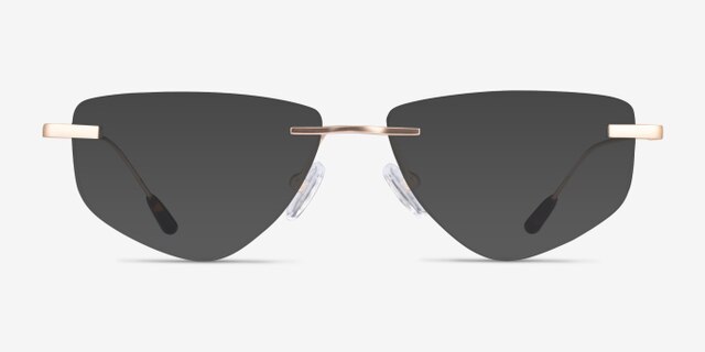 Phil Matte Gold MetalEyeglass Frames from EyeBuyDirect, with Tinted Lenses