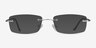 Ebb Silver TitaniumEyeglass Frames from EyeBuyDirect, with Tinted Lenses