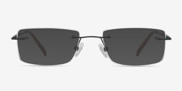 Wheeler Black TitaniumEyeglass Frames from EyeBuyDirect, with Tinted Lenses