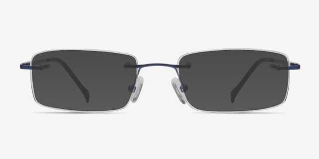 Paragon Navy TitaniumEyeglass Frames from EyeBuyDirect, with Tinted Lenses