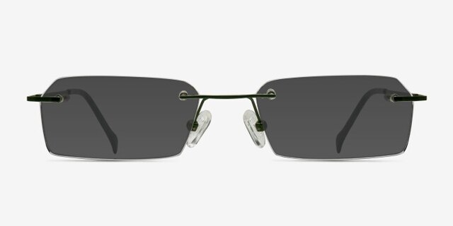 Floe Green TitaniumEyeglass Frames from EyeBuyDirect, with Tinted Lenses