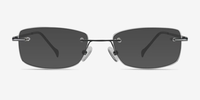 Trinity Black TitaniumEyeglass Frames from EyeBuyDirect, with Tinted Lenses