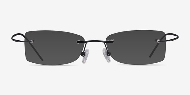 Giroux Black TitaniumEyeglass Frames from EyeBuyDirect, with Tinted Lenses