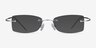 Giroux Silver TitaniumEyeglass Frames from EyeBuyDirect, with Tinted Lenses