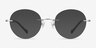 Shine Silver TitaniumEyeglass Frames from EyeBuyDirect, with Tinted Lenses