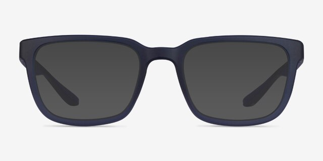Fast Matte Blue PlasticEyeglass Frames from EyeBuyDirect, with Tinted Lenses
