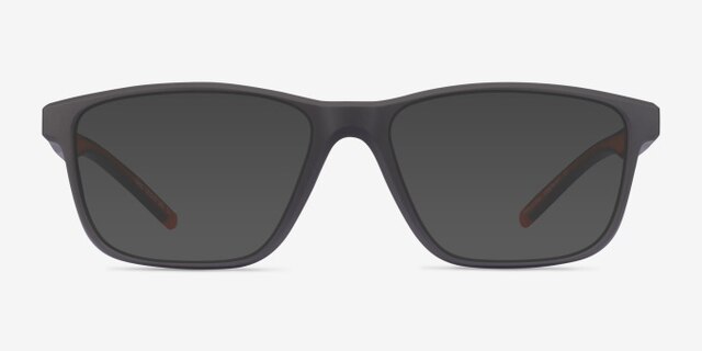 Base Gray Orange PlasticEyeglass Frames from EyeBuyDirect, with Tinted Lenses
