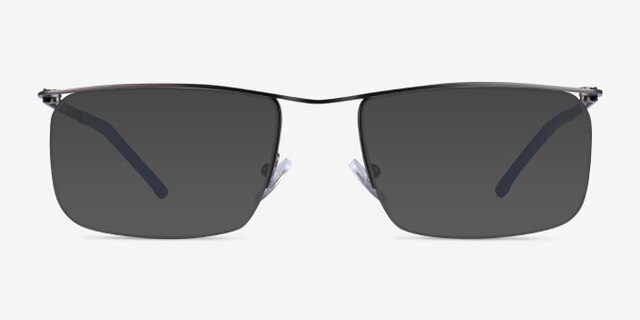 Point Gunmetal MetalEyeglass Frames from EyeBuyDirect, with Tinted Lenses