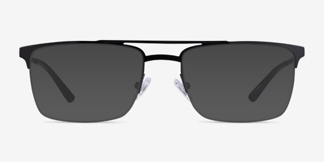 Huddle Black MetalEyeglass Frames from EyeBuyDirect, with Tinted Lenses