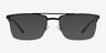 Huddle Black MetalEyeglass Frames from EyeBuyDirect, with Tinted Lenses