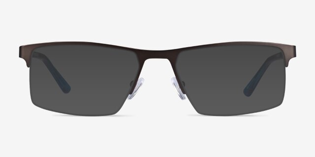 Interception Brown  Blue MetalEyeglass Frames from EyeBuyDirect, with Tinted Lenses