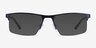 Interception Blue  Black MetalEyeglass Frames from EyeBuyDirect, with Tinted Lenses
