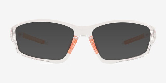 Matter Clear Orange Eco-friendlyEyeglass Frames from EyeBuyDirect, with Tinted Lenses