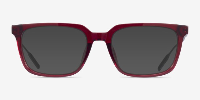 Woods Red AcetateEyeglass Frames from EyeBuyDirect, with Tinted Lenses