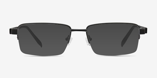 Aron Black TitaniumEyeglass Frames from EyeBuyDirect, with Tinted Lenses