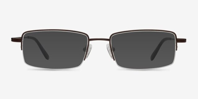 Graphic Coffee TitaniumEyeglass Frames from EyeBuyDirect, with Tinted Lenses