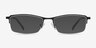 Hatch Black TitaniumEyeglass Frames from EyeBuyDirect, with Tinted Lenses