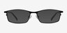 Present Noir TitaniumMontures de lunettes de vue d'EyeBuyDirect, Avec des Verres Teintés