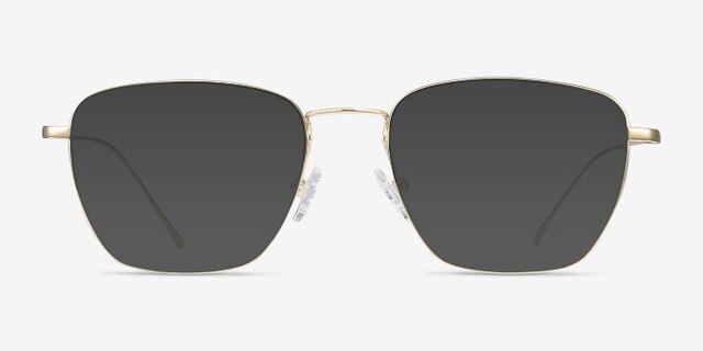Future Golden TitaniumEyeglass Frames from EyeBuyDirect, with Tinted Lenses