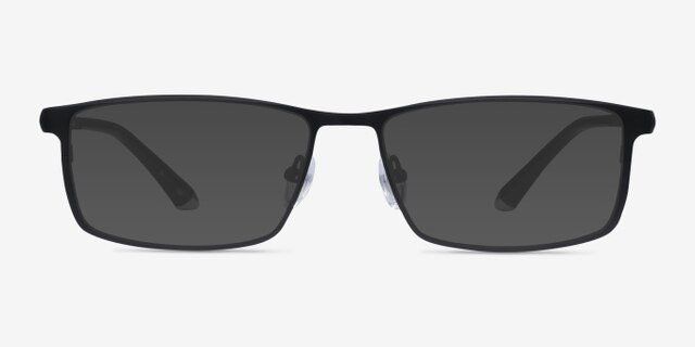Driven Black TitaniumEyeglass Frames from EyeBuyDirect, with Tinted Lenses
