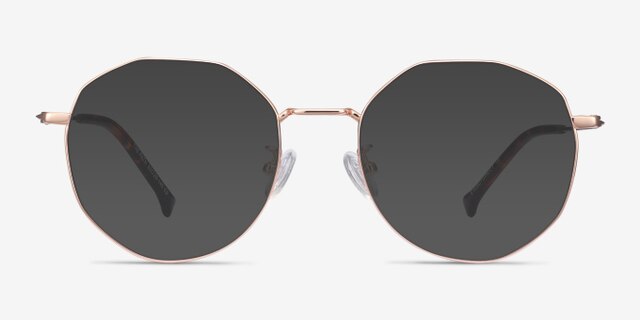 The Path Rose Gold TitaniumEyeglass Frames from EyeBuyDirect, with Tinted Lenses