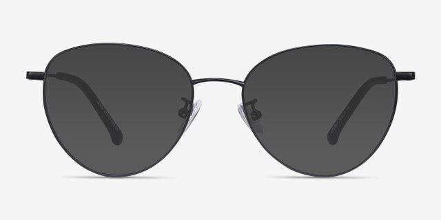 Gaze Black TitaniumEyeglass Frames from EyeBuyDirect, with Tinted Lenses