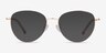 Gaze Rose Gold TitaniumEyeglass Frames from EyeBuyDirect, with Tinted Lenses