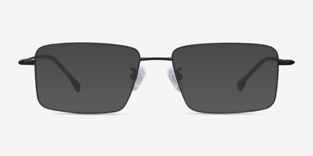 Lands Noir TitaniumMontures de lunettes de vue d'EyeBuyDirect, Avec des Verres Teintés