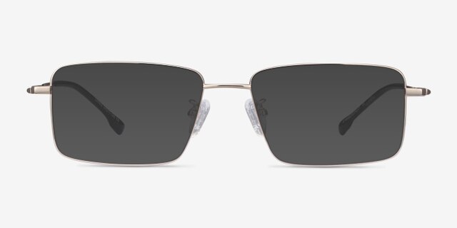 Lands Golden TitaniumEyeglass Frames from EyeBuyDirect, with Tinted Lenses