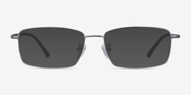 Holmst Gunmetal TitaniumEyeglass Frames from EyeBuyDirect, with Tinted Lenses