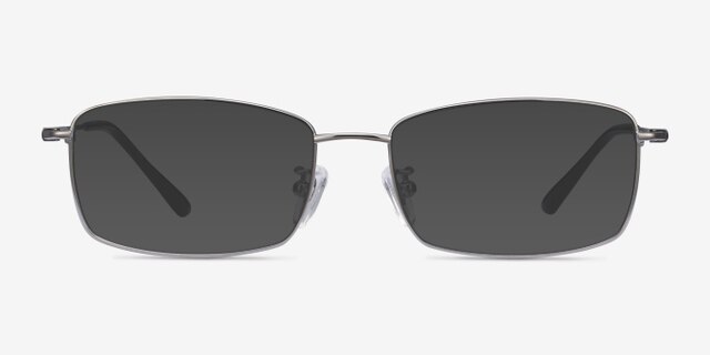 Hobbes Gunmetal TitaniumEyeglass Frames from EyeBuyDirect, with Tinted Lenses